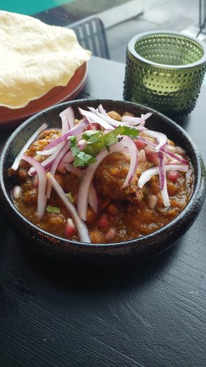 Chatpata Samosa Chaat at Kontrast Ghee by the Sea in Malmo