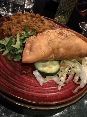 Samosas (made vegan)  at Kontrast Ghee by the Sea in Malmo