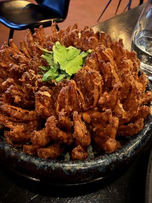 Blooming onion (made vegan )  at Kontrast Ghee by the Sea in Malmo