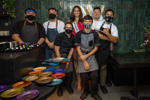 Miss universe is vegan  at AV in Honolulu