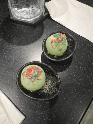 Favorite desert. An exposing chocolate ball  at AV in Honolulu