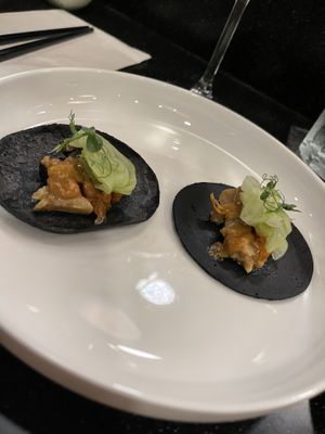 Charcoal Tortilla Tacos  at AV in Honolulu