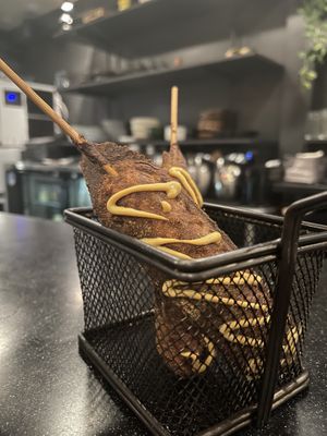 Optional Waffle Dog—opt for it  at AV in Honolulu
