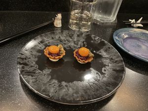 Vegan egg soufflé   at AV in Honolulu