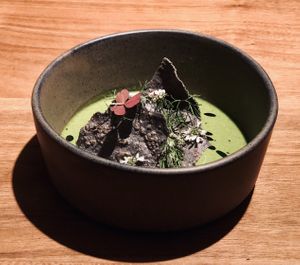 Green pipián  at Quintonil in Mexico City