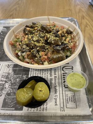 Vegan shawarma salad  at Vish in Hollywood