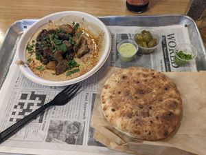 Artichoke hummus 😋 at Vish in Hollywood