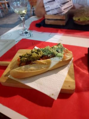 Vegan hotdog at Los Andes in Santa Pola