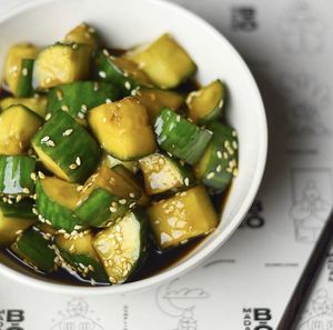 Sour cucumber  at Madam Bō in Lisbon