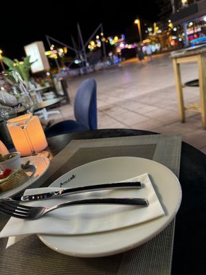View looking out from front tables into the Yumbo centre  at Maná 264 in Gran Canaria