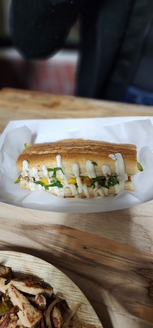 Philly cheese steak with chicken 🤤 at Next Stop Vegan - Washington Heights in New York City