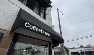 CoffeeDrunk signage at Coffee Drunk in Long Beach