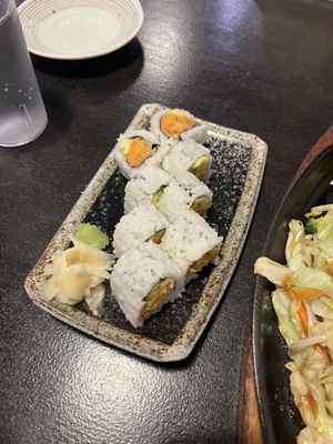 Yam and avo roll  at Frisby Ridge Sushi in Revelstoke