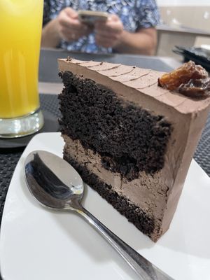 Vegan chocolate cake  at Circle Point Vegan Eatery in Jimbaran
