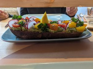 Bread with avocado at Coolinarik in Salzburg
