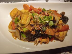 Cashew tofu at Akakiko in Salzburg