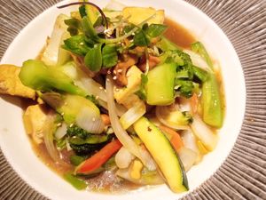 Cashew tofu at Akakiko in Salzburg