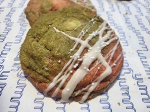 Matcha Strawberry White Chocolate Cookie at City Farmers Markets in Brisbane