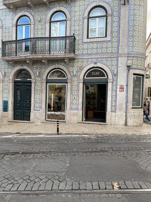 Outside at NAE Vegan Shoes in Lisbon