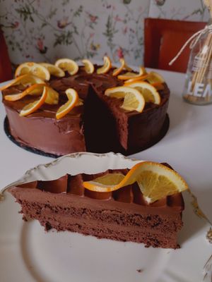 Orangen Schoko Torte at Fräulein Brömse in Luebeck