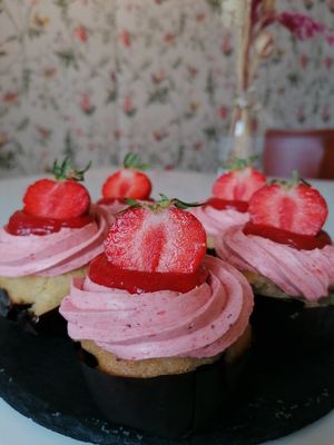 Erdbeer Cupcake at Fräulein Brömse in Luebeck