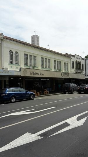 outside at The Wholefood Kitchen in Napier
