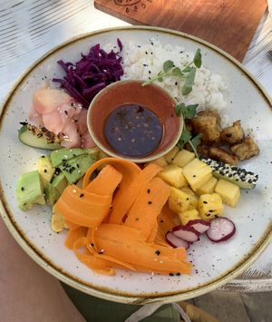 Poke poke bowl (sans edamame)  at Juvenate in Stellenbosch