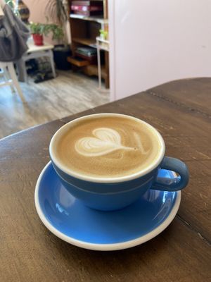 Latte with oat milkk  at Toslow in St Johns