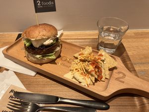Teriyaki avocado burger  at 2foods - Yaechika in Tokyo