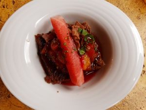 Dessert at Cor de Tangerina in Guimaraes