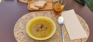 Soup (from the daily menu) at Cor de Tangerina in Guimaraes