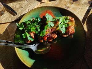 Pataniscas de grão de bico at Cor de Tangerina in Guimaraes