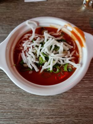 Vegan tomatosoup at Jasmijn Garden in Assen