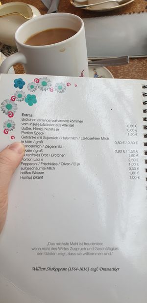 Milch Alternativen at Café Liebevoll in Fehmarn