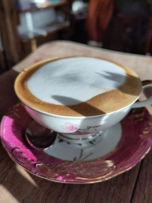 Cappuccino at Café Liebevoll in Fehmarn