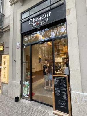 Entrance obrador  at DelaCrem in Barcelona