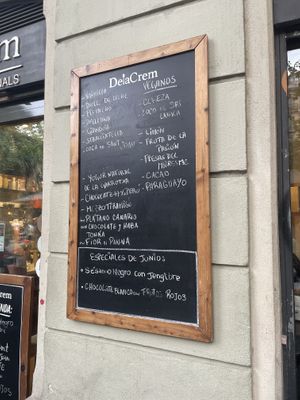 Menu  at DelaCrem in Barcelona