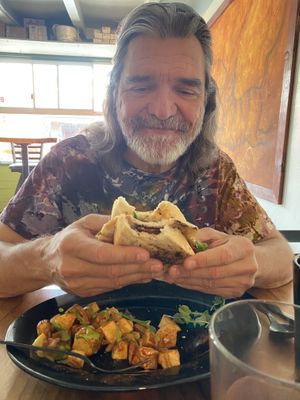 Vegan Egg Sandwich never disappoints  at Julia's Vegetarian Restaurant in Pacific Grove