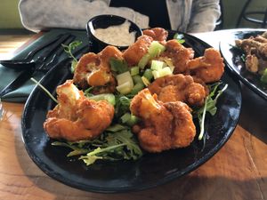 Buffalo wings  at Julia's Vegetarian Restaurant in Pacific Grove