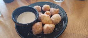 Donut holes(vegan) at Julia's Vegetarian Restaurant in Pacific Grove