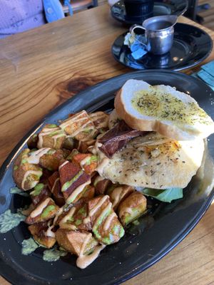 Fried egg sandwich. Spectacular ! at Julia's Vegetarian Restaurant in Pacific Grove