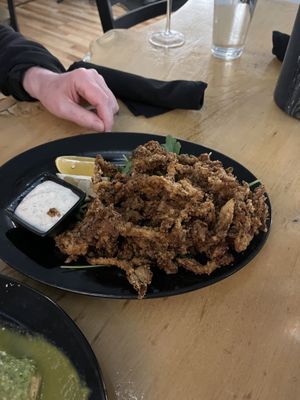 Fried mushrooms   at Julia's Vegetarian Restaurant in Pacific Grove