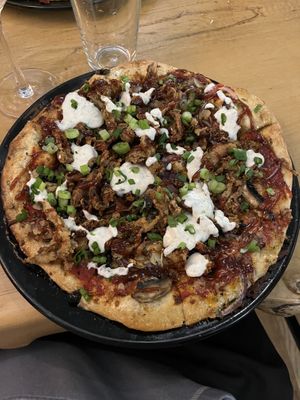 Big sur vegan pizza   at Julia's Vegetarian Restaurant in Pacific Grove