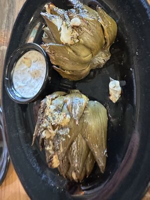 Artichoke appetizer   at Julia's Vegetarian Restaurant in Pacific Grove