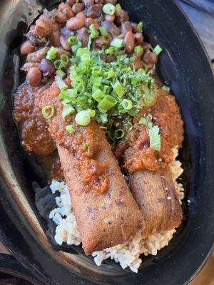 Tamales  at Julia's Vegetarian Restaurant in Pacific Grove