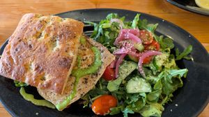 Vegan egg sandwich at Julia's Vegetarian Restaurant in Pacific Grove