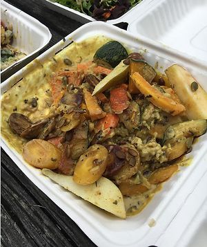 Curry vegetables at Julia's Vegetarian Restaurant in Pacific Grove