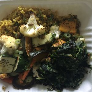 Roasted Garlic Vegetable Entree  at Julia's Vegetarian Restaurant in Pacific Grove