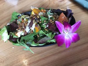 Small isis sallad at Julia's Vegetarian Restaurant in Pacific Grove