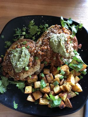 Juevos Rancheros at Julia's Vegetarian Restaurant in Pacific Grove